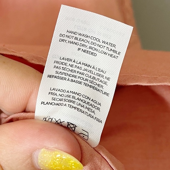 Onia Men's Garment Dye Poplin Shirt Button Front Rose Dawn Size Medium Cotton - Picture 10 of 10